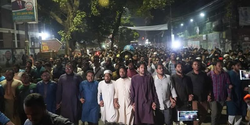 রাজধানীতে শিবিরের বিক্ষোভ